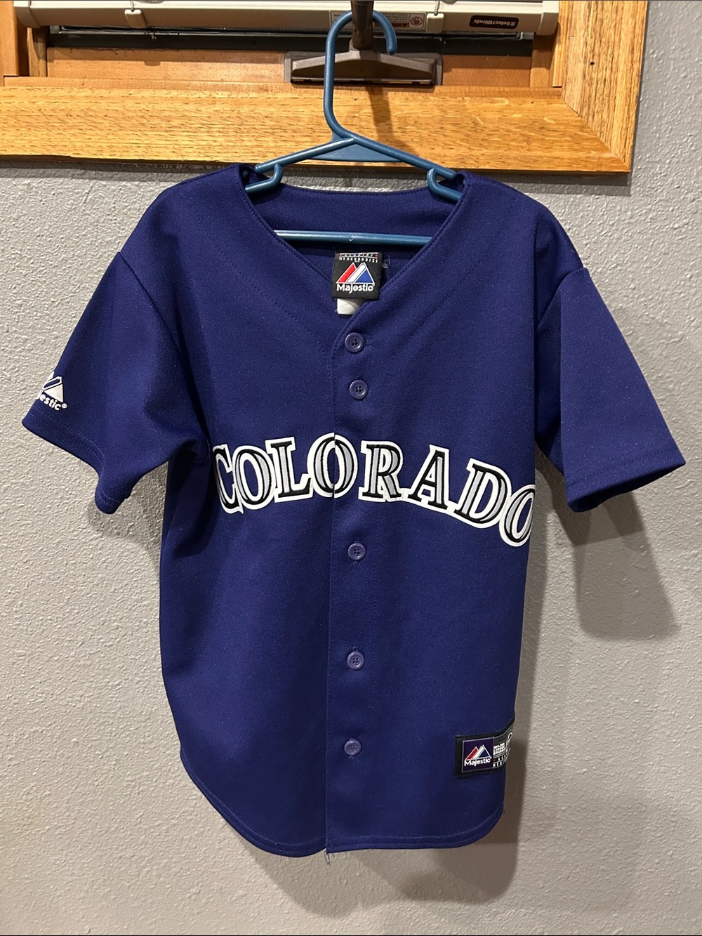 Majestic Navy Colorado Kids Baseball Jersey